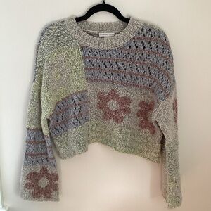 Sincerely Jules Knit Sweater - Multi colored cropped style